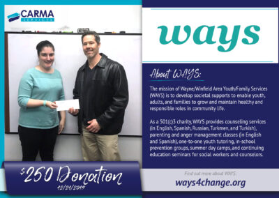 Wayne/Winfield Area Youth Family Services – WAYS (12/21/2019)