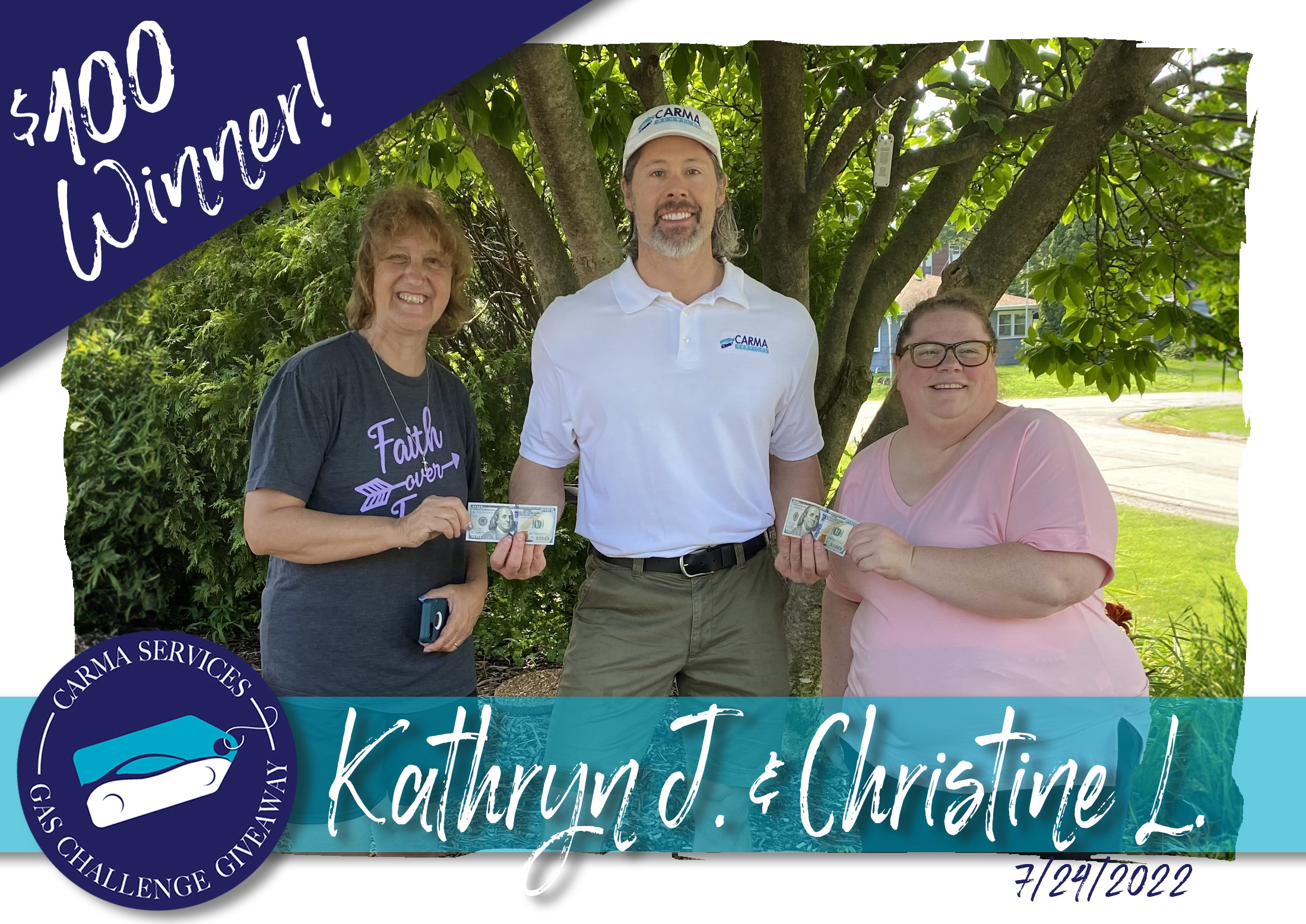 $100 Winners, Kathryn J. & Christine L.