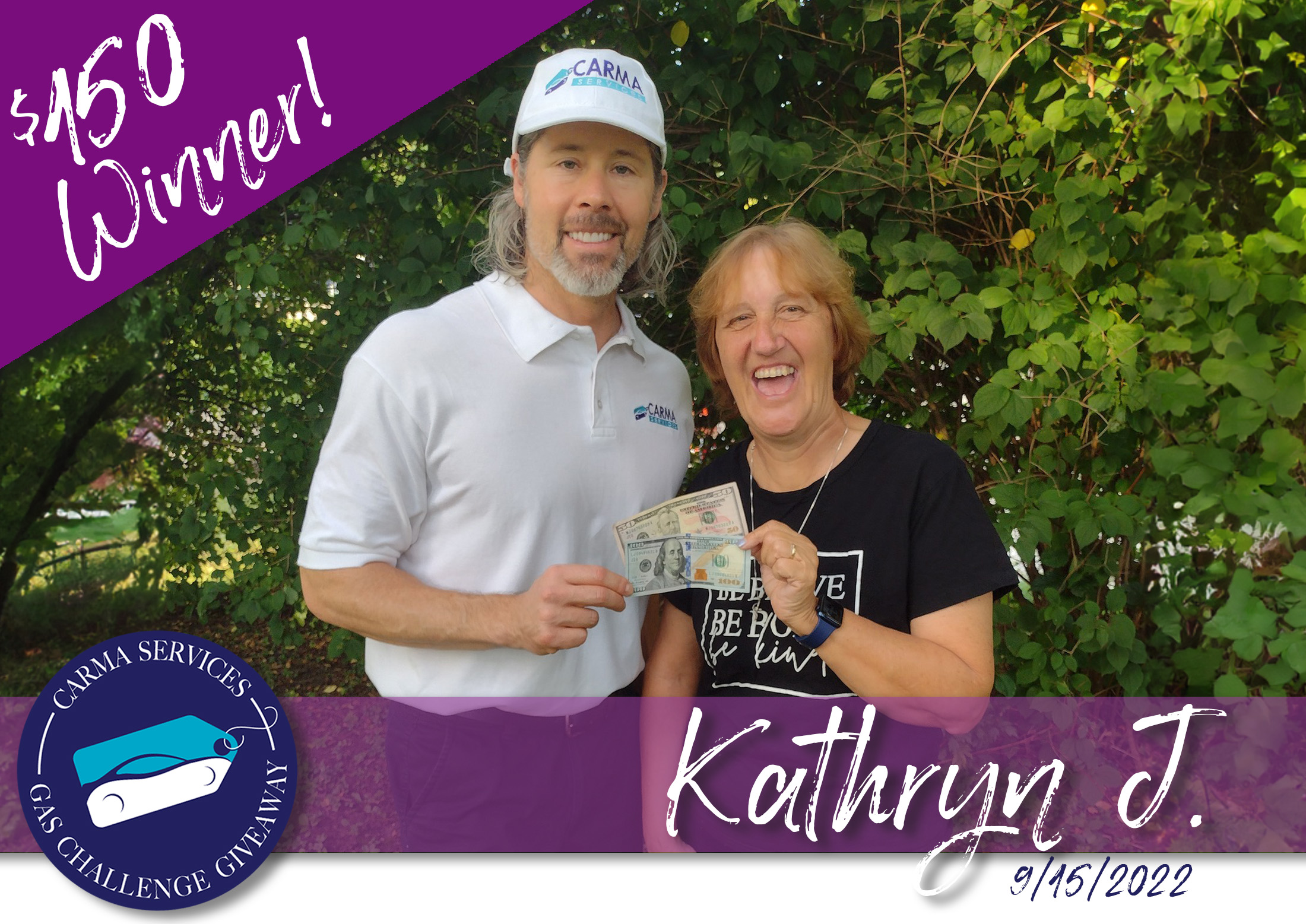 $150 Winner, Kathryn J.