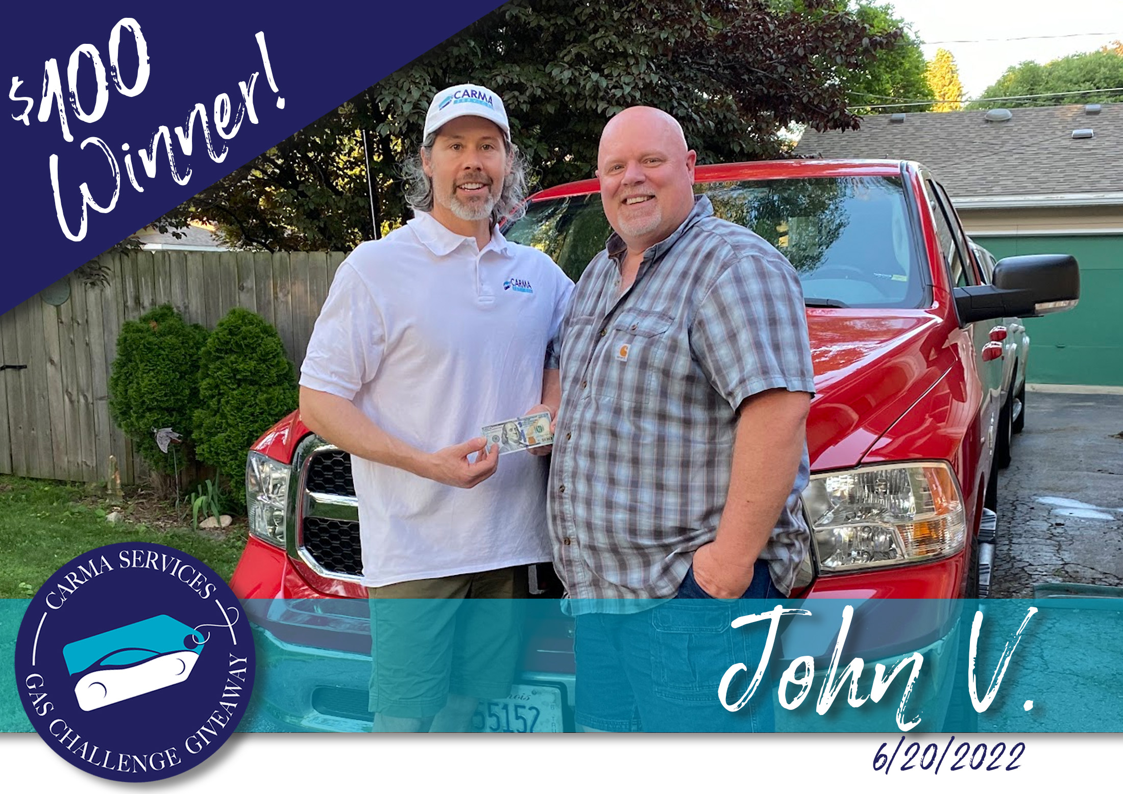 $100 Winner, John V.